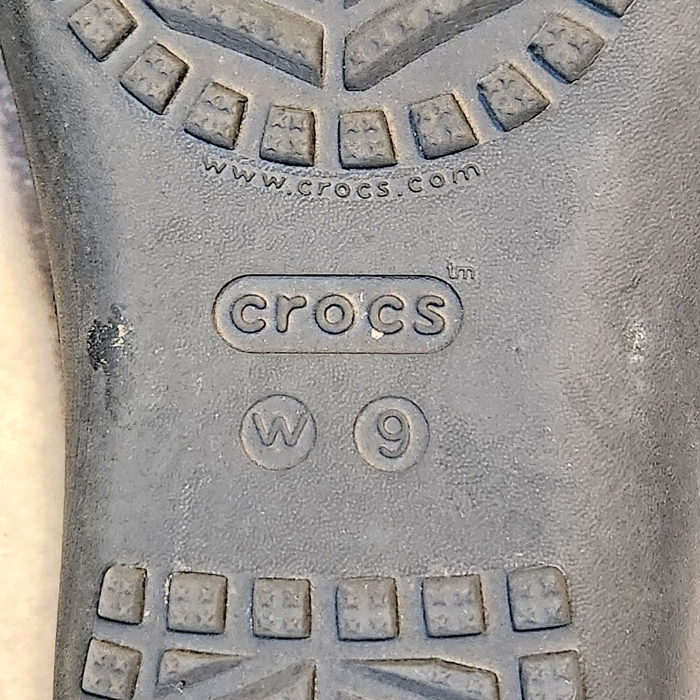 Crocs Swiftwater Sandals Black Strappy Slip-On Slides Comfort Women's Size 9 - Picture 4 of 5
